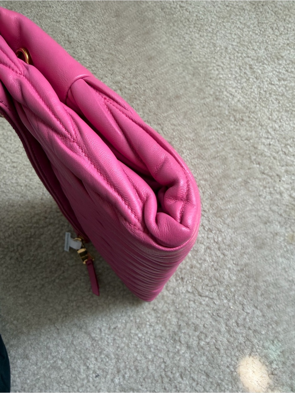 Miu Miu Pink Matelassé Leather Clutch and crossbody - Picture 2 of 7